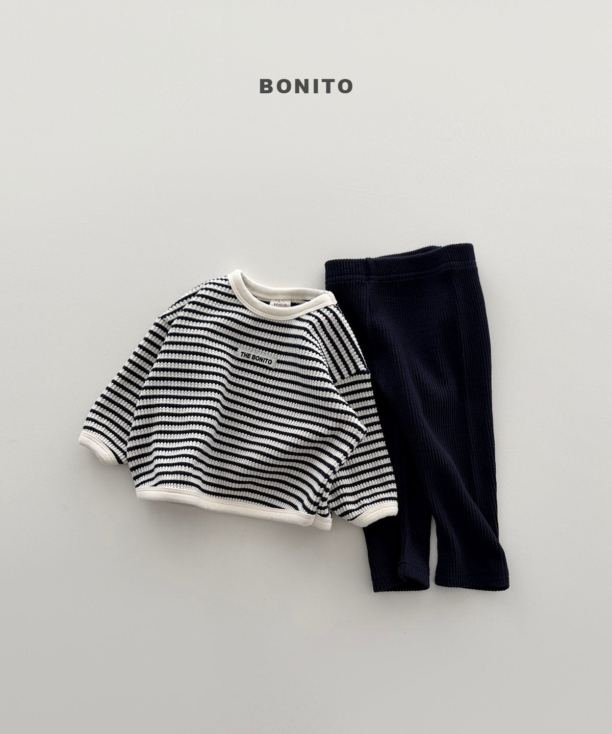 Bonito Stripe Waffle Leggings Set 11