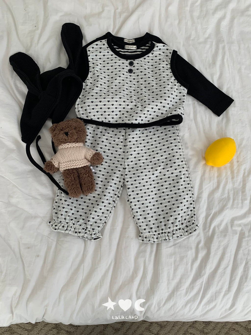 Lalaland Heart Dot Frill Pants