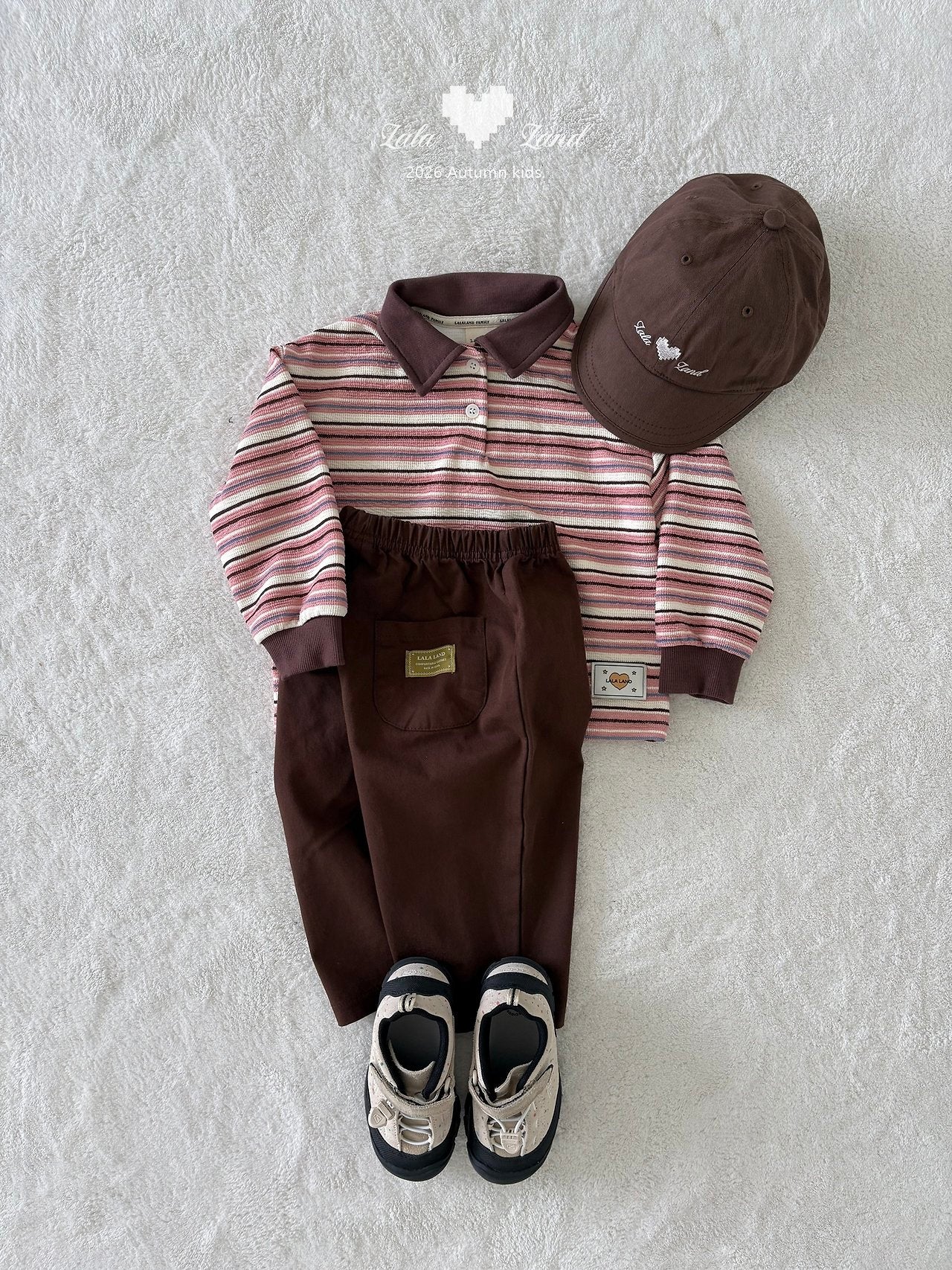 Lalaland Pig Stripe Collar Tee