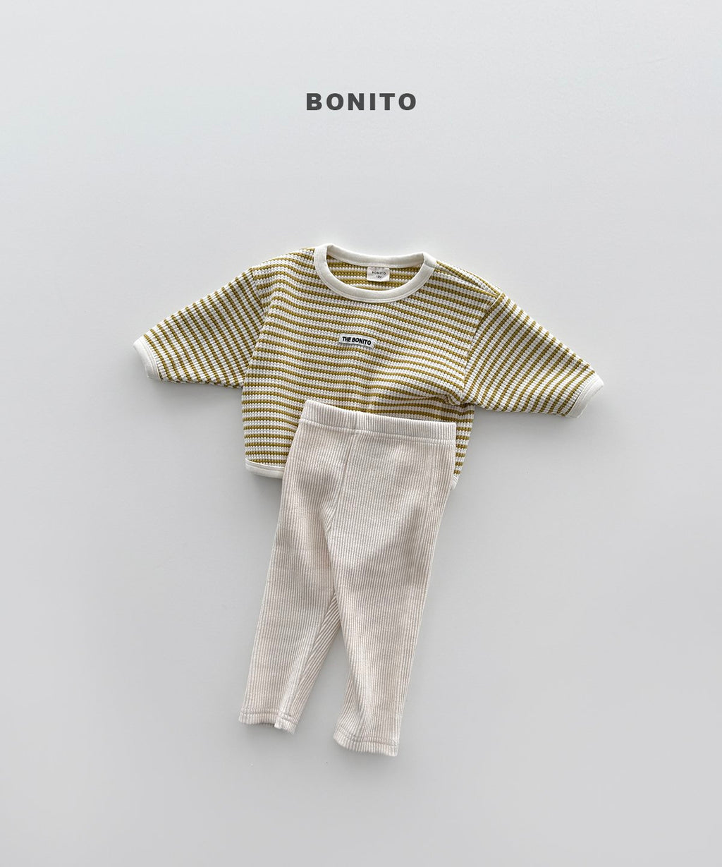 Bonito Stripe Waffle Leggings Set 5