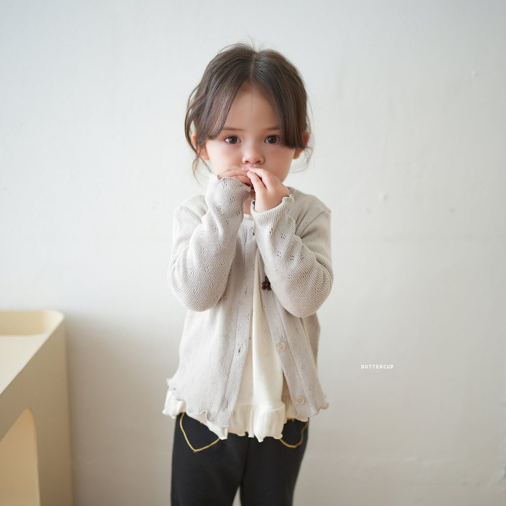 Buttercup Bear Eyelet Cardigan