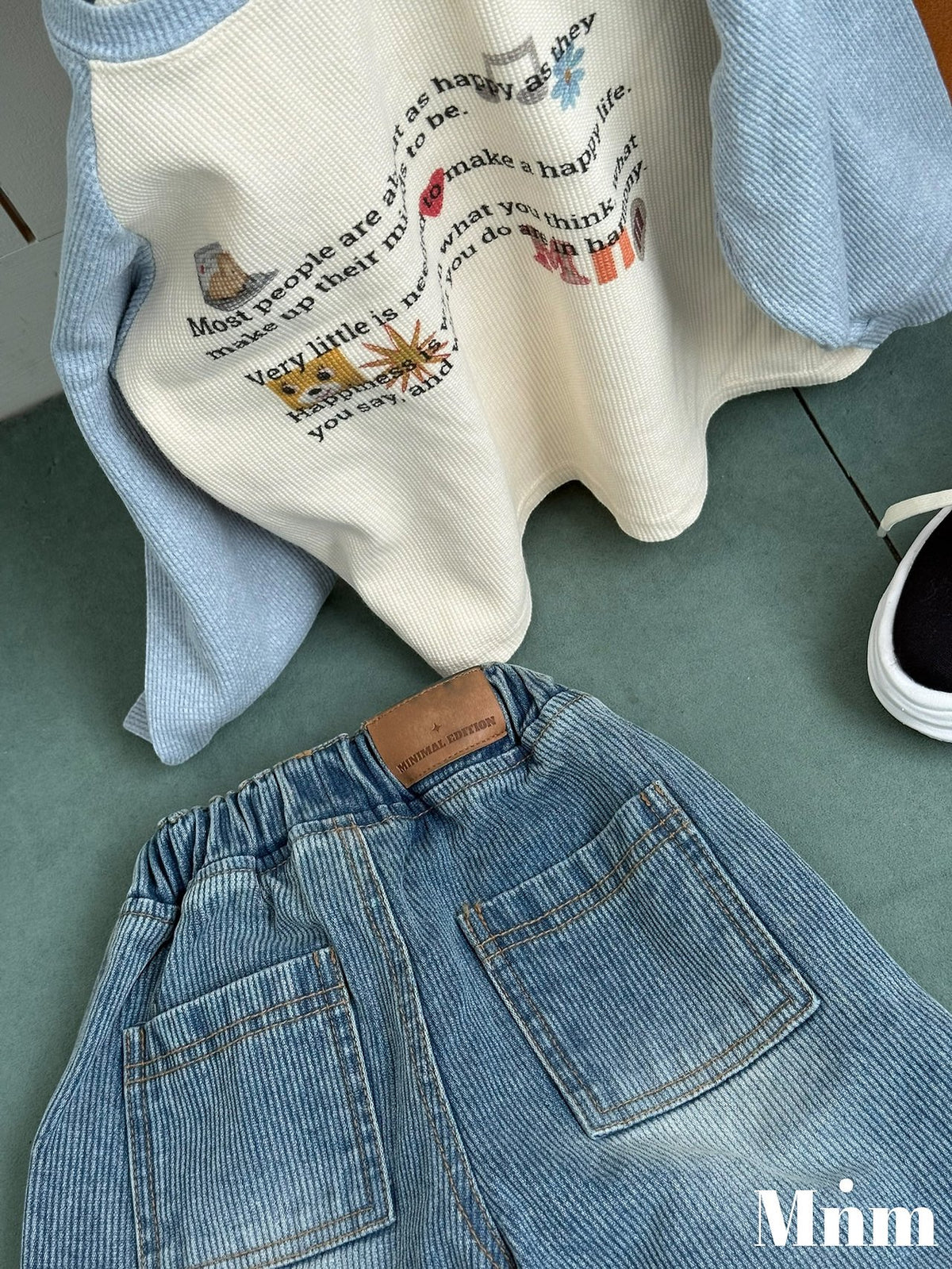 Minimal Rib Sand Denim