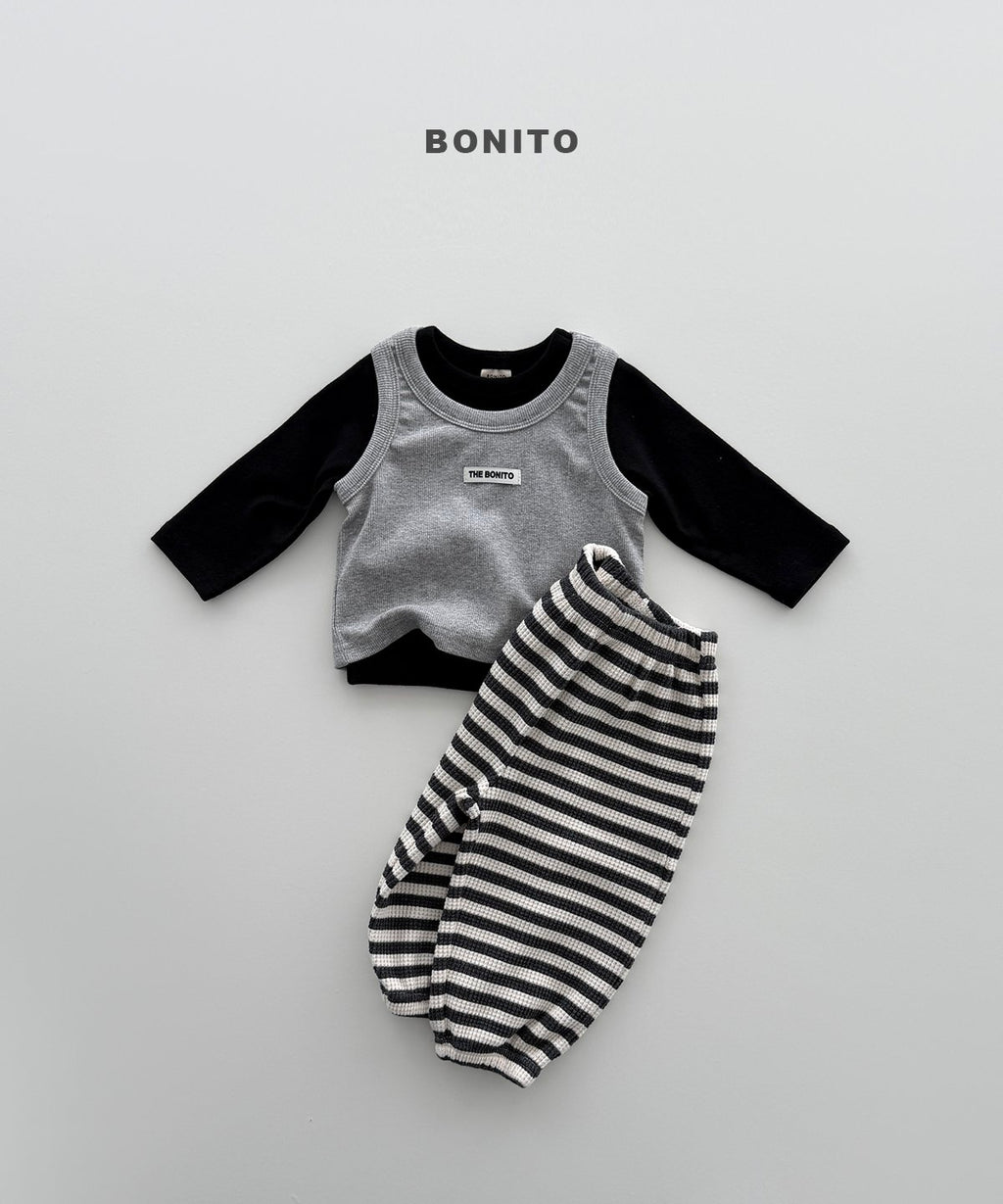 Bonito Stripe Waffle Jogger Pants 8