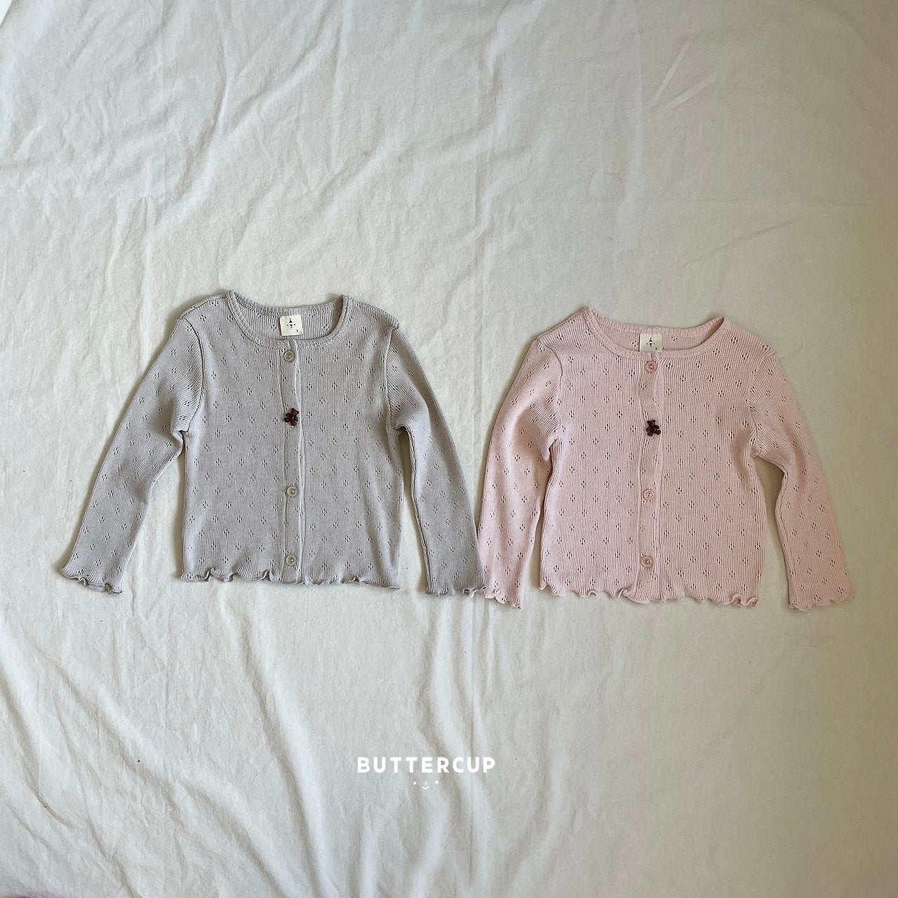 Buttercup Bear Eyelet Cardigan