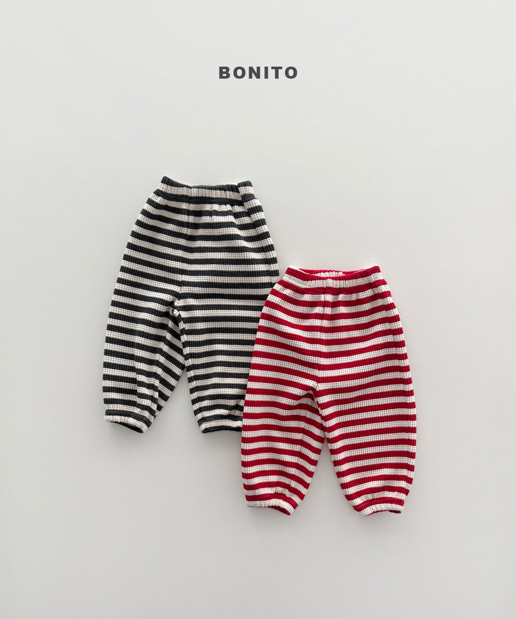 Bonito Stripe Waffle Jogger Pants 2