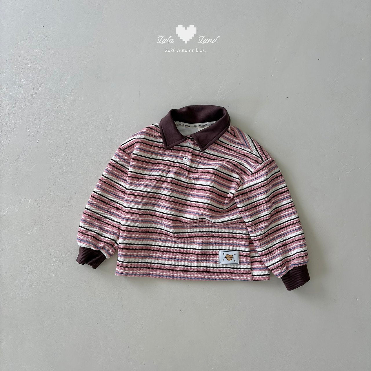 Lalaland Pig Stripe Collar Tee