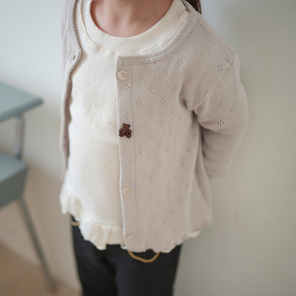 Buttercup Bear Eyelet Cardigan