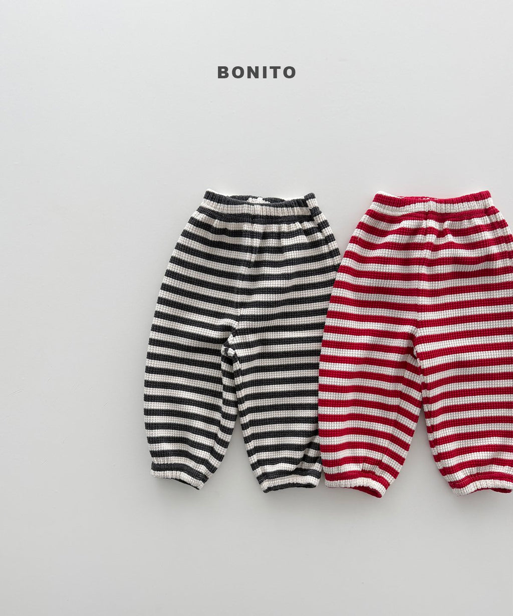 Bonito Stripe Waffle Jogger Pants 3