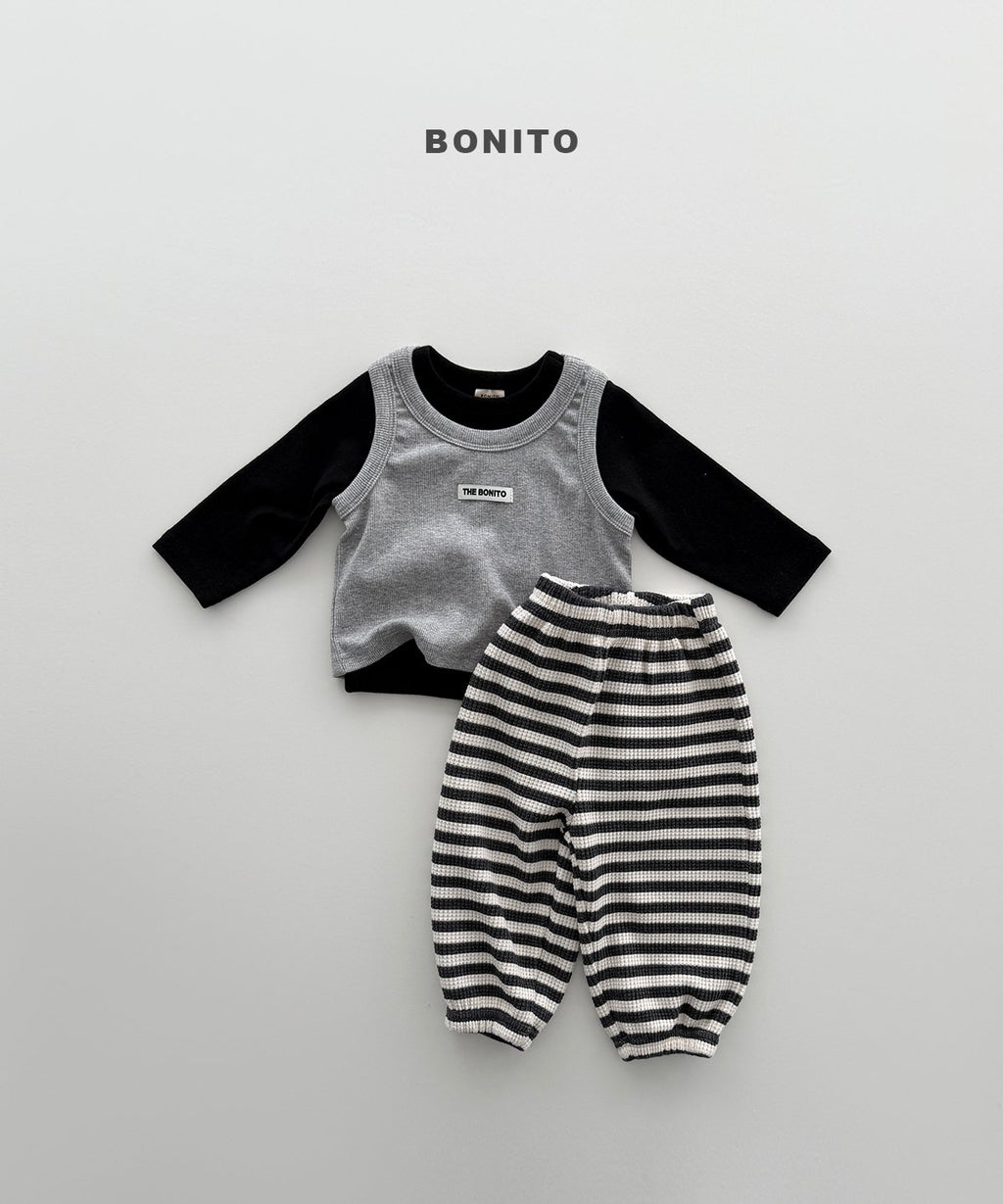 Bonito Stripe Waffle Jogger Pants 11