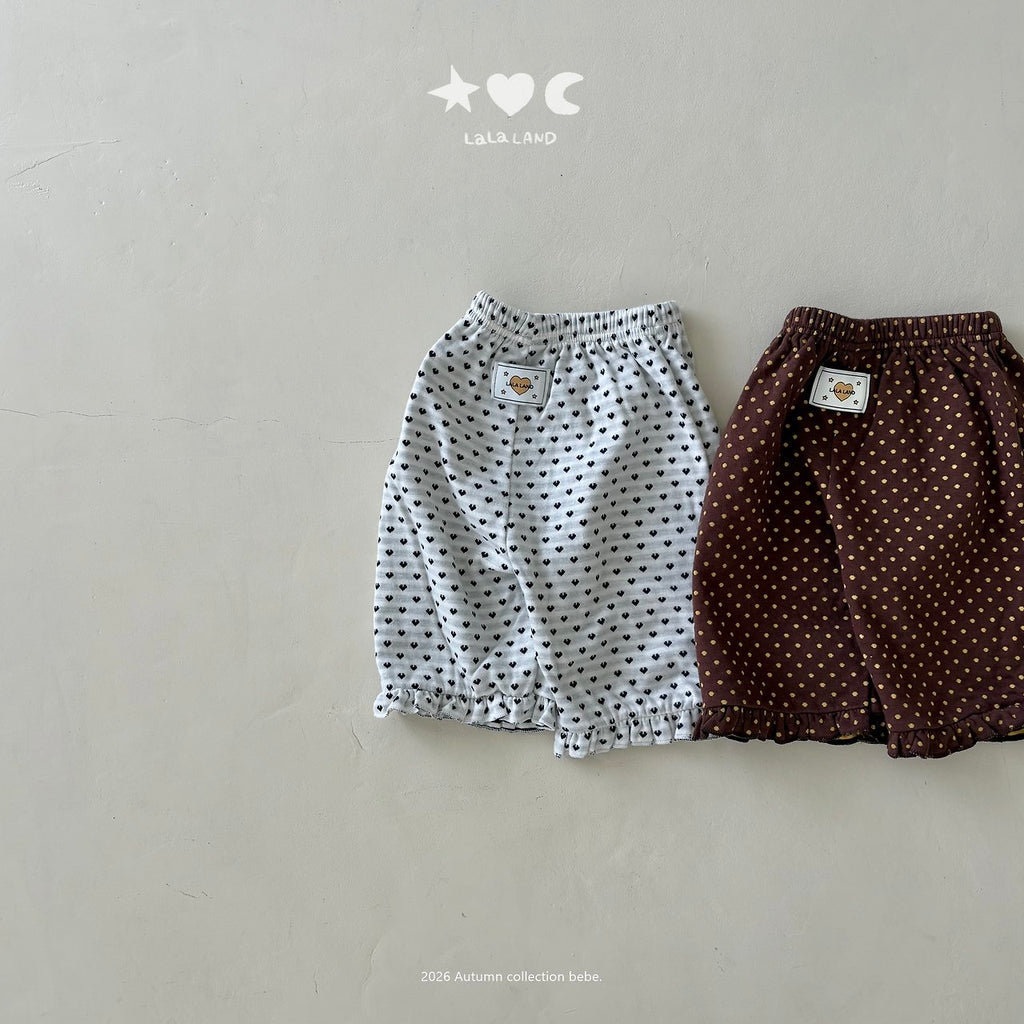 Lalaland Heart Dot Frill Pants