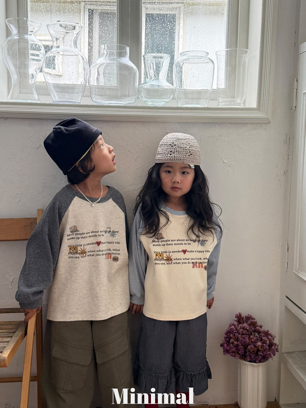 Minimal Printing Raglan Tee