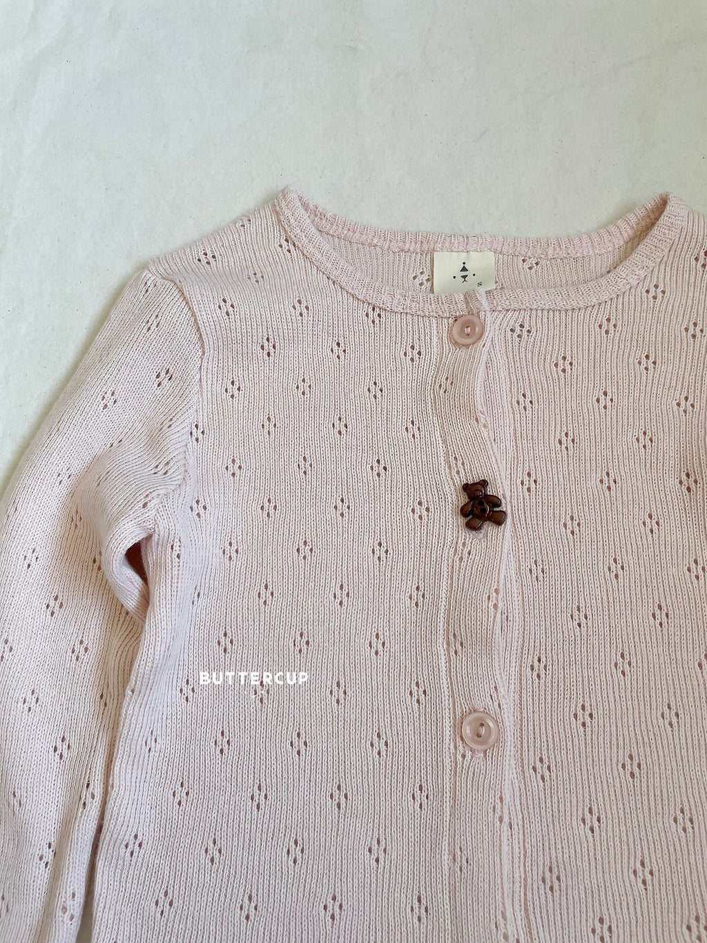Buttercup Bear Eyelet Cardigan