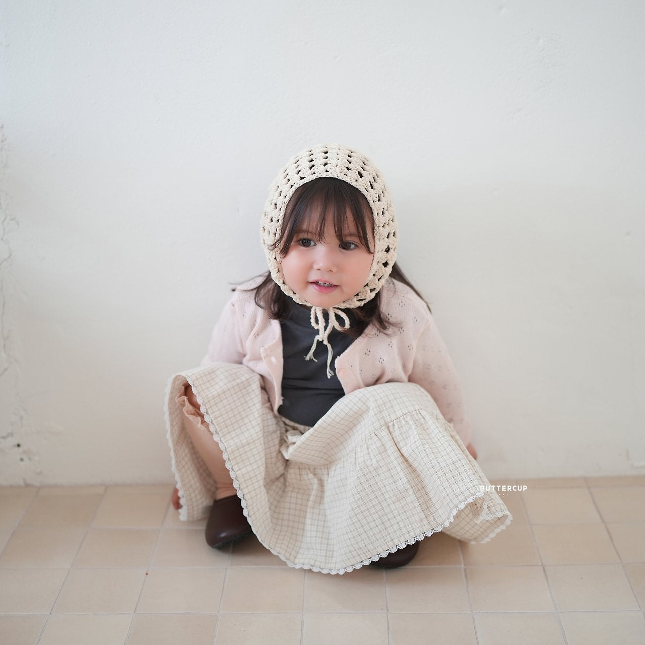 Buttercup Check Tiered Skirt