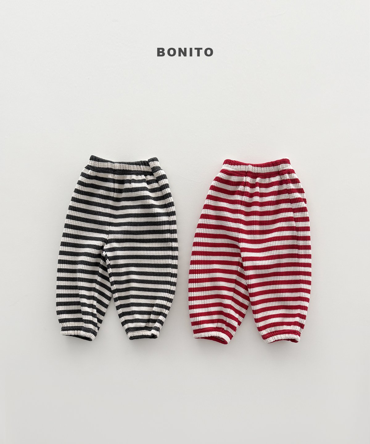 Bonito Stripe Waffle Jogger Pants 1