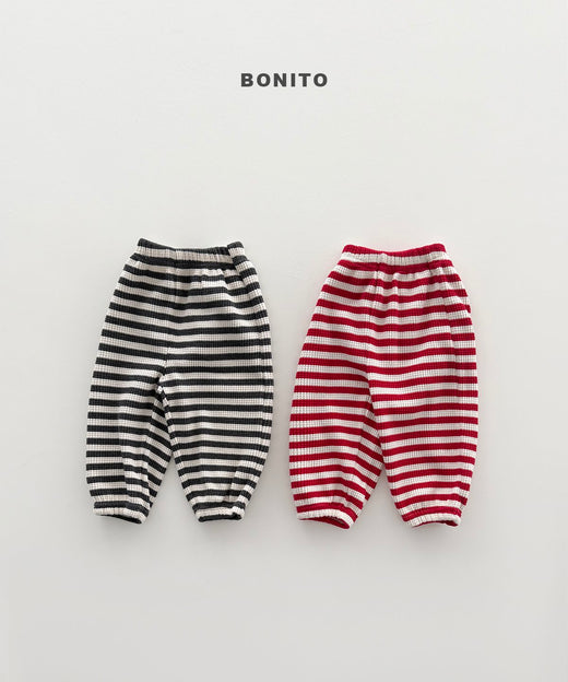 Bonito Stripe Waffle Jogger Pants