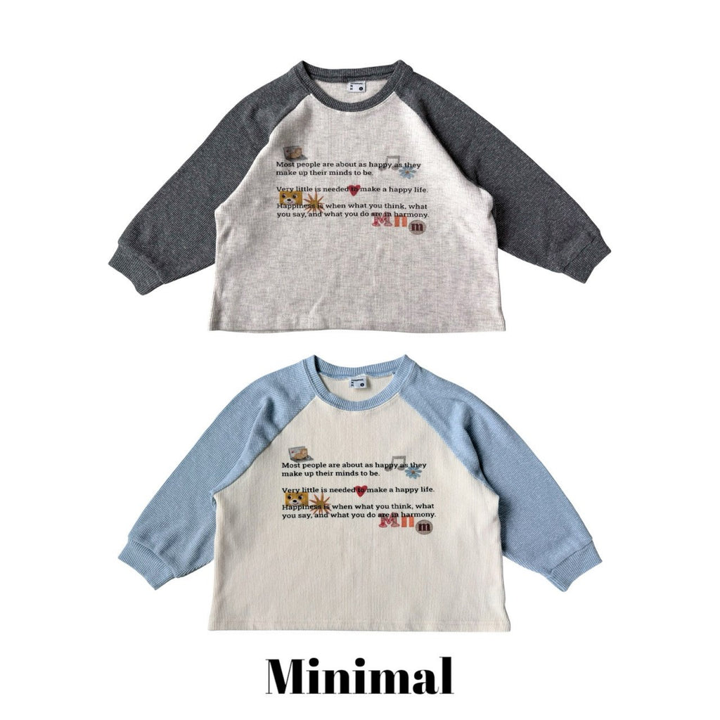 Minimal Printing Raglan Tee