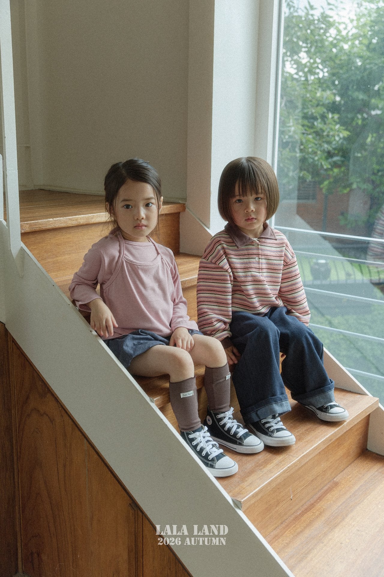 Lalaland Pig Stripe Collar Tee