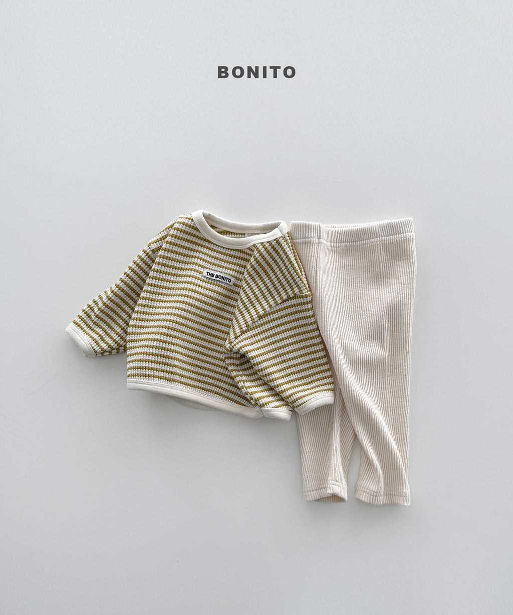 Bonito Stripe Waffle Leggings Set 7