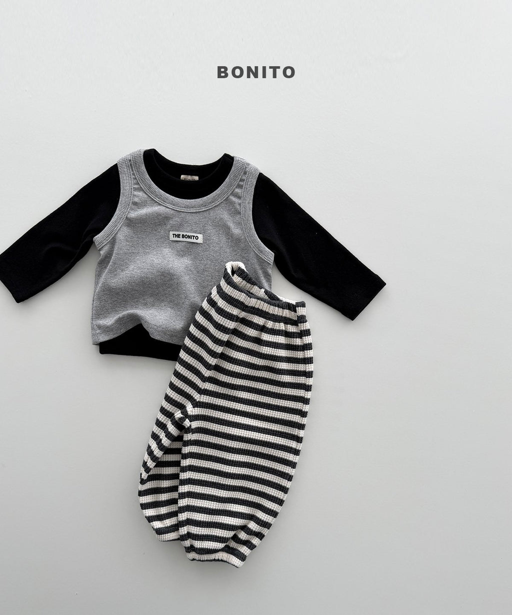 Bonito Stripe Waffle Jogger Pants 9