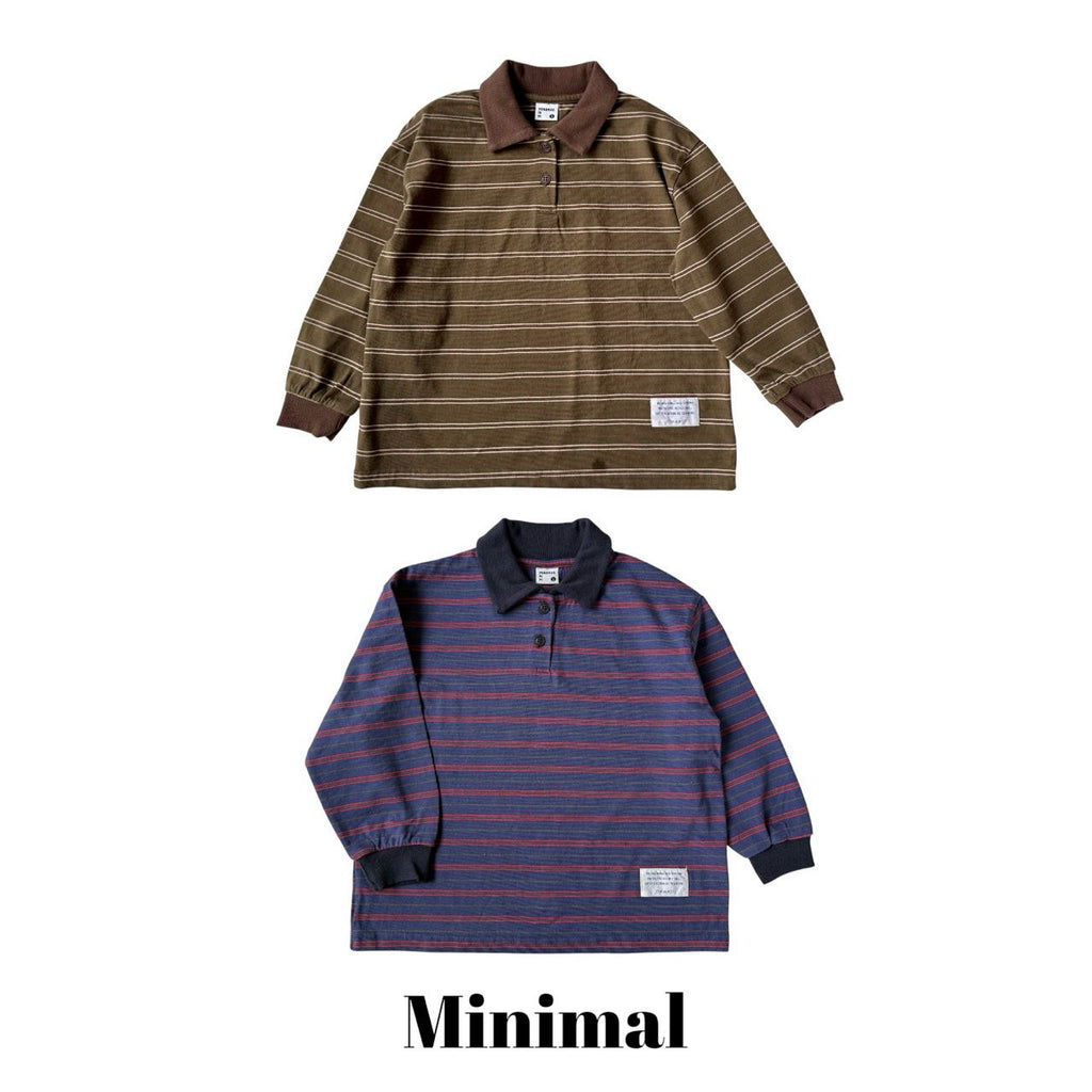 Minimal Stripe Collar Tee