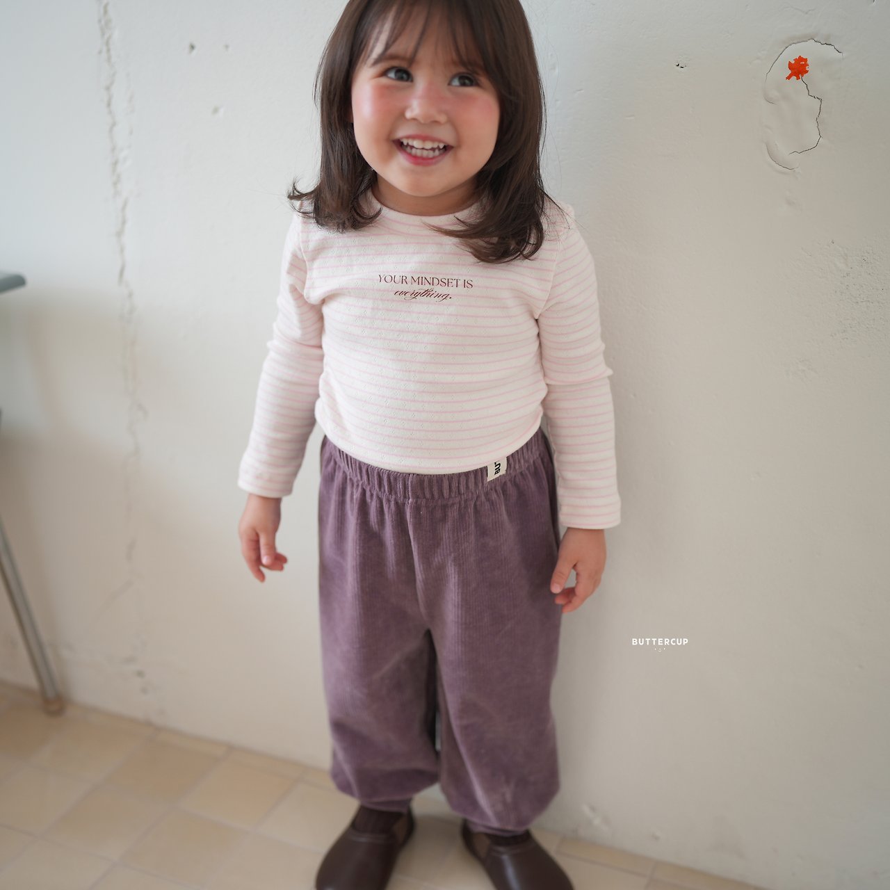Buttercup Letter Shirring Tee