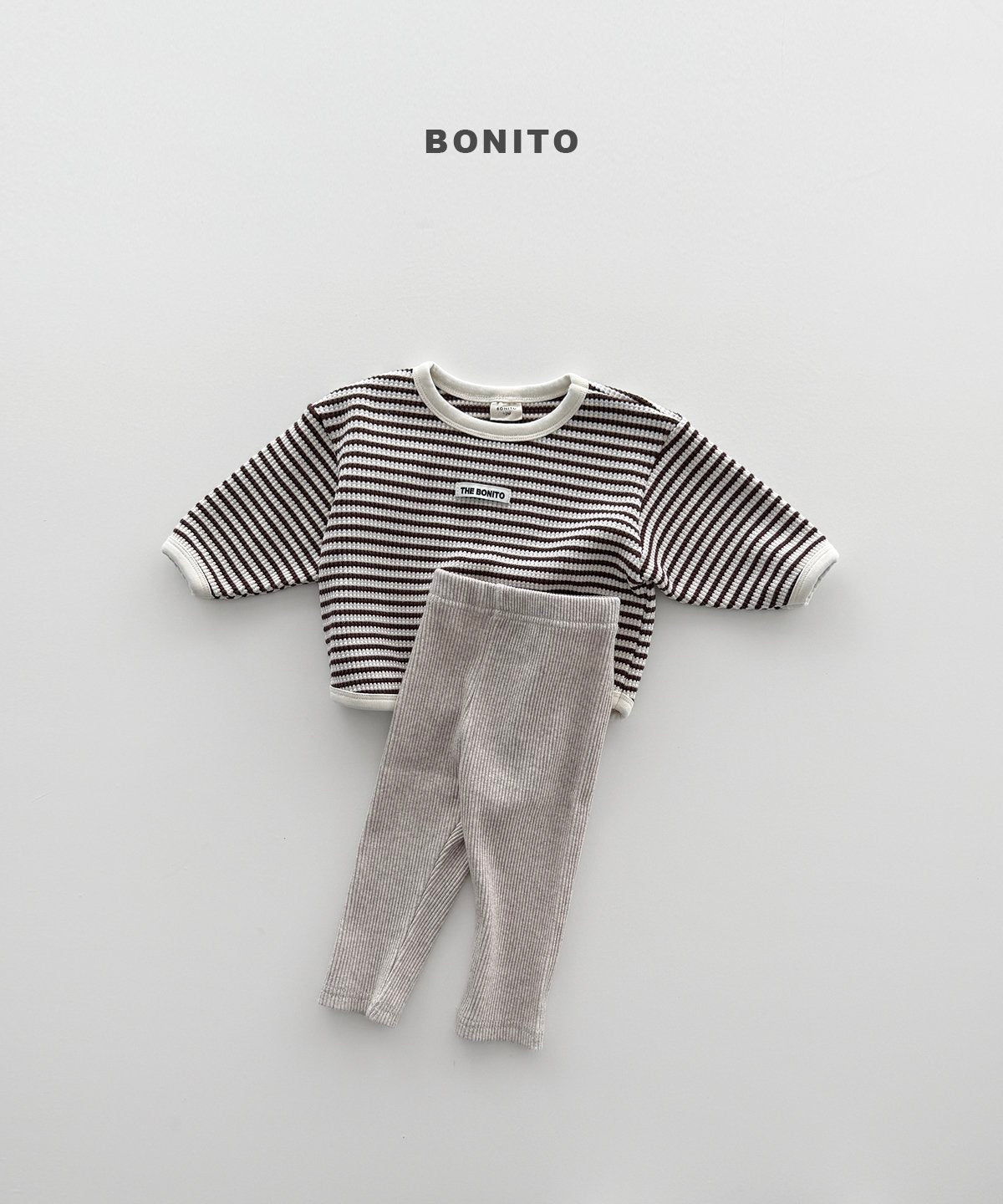 Bonito Stripe Waffle Leggings Set 8