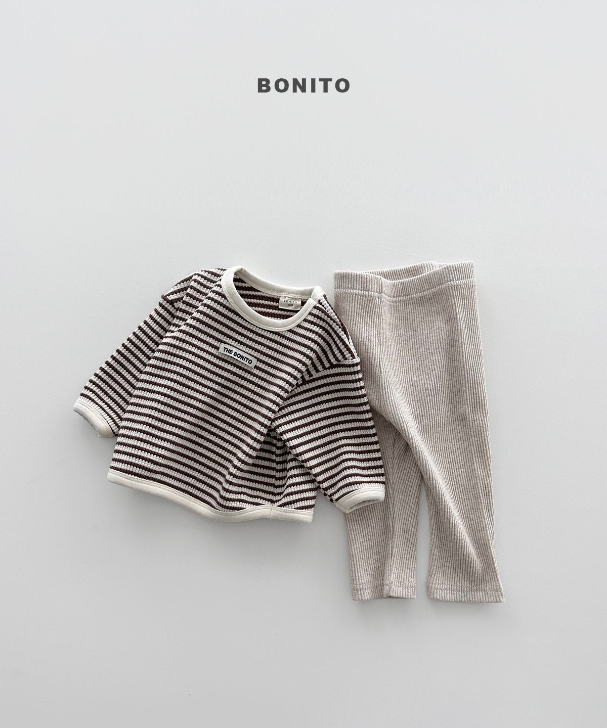Bonito Stripe Waffle Leggings Set 9