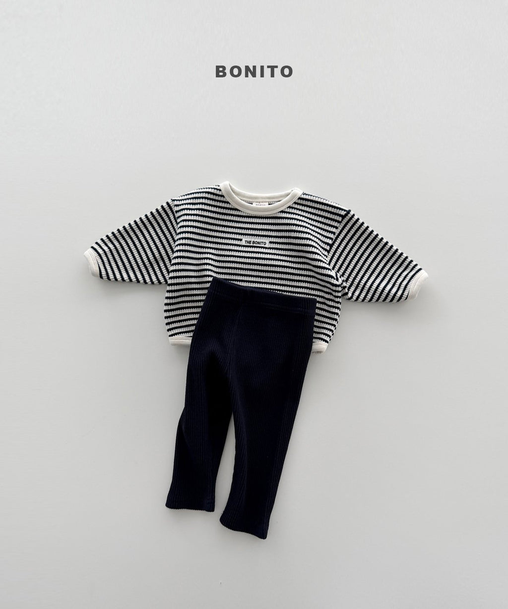 Bonito Stripe Waffle Leggings Set 10