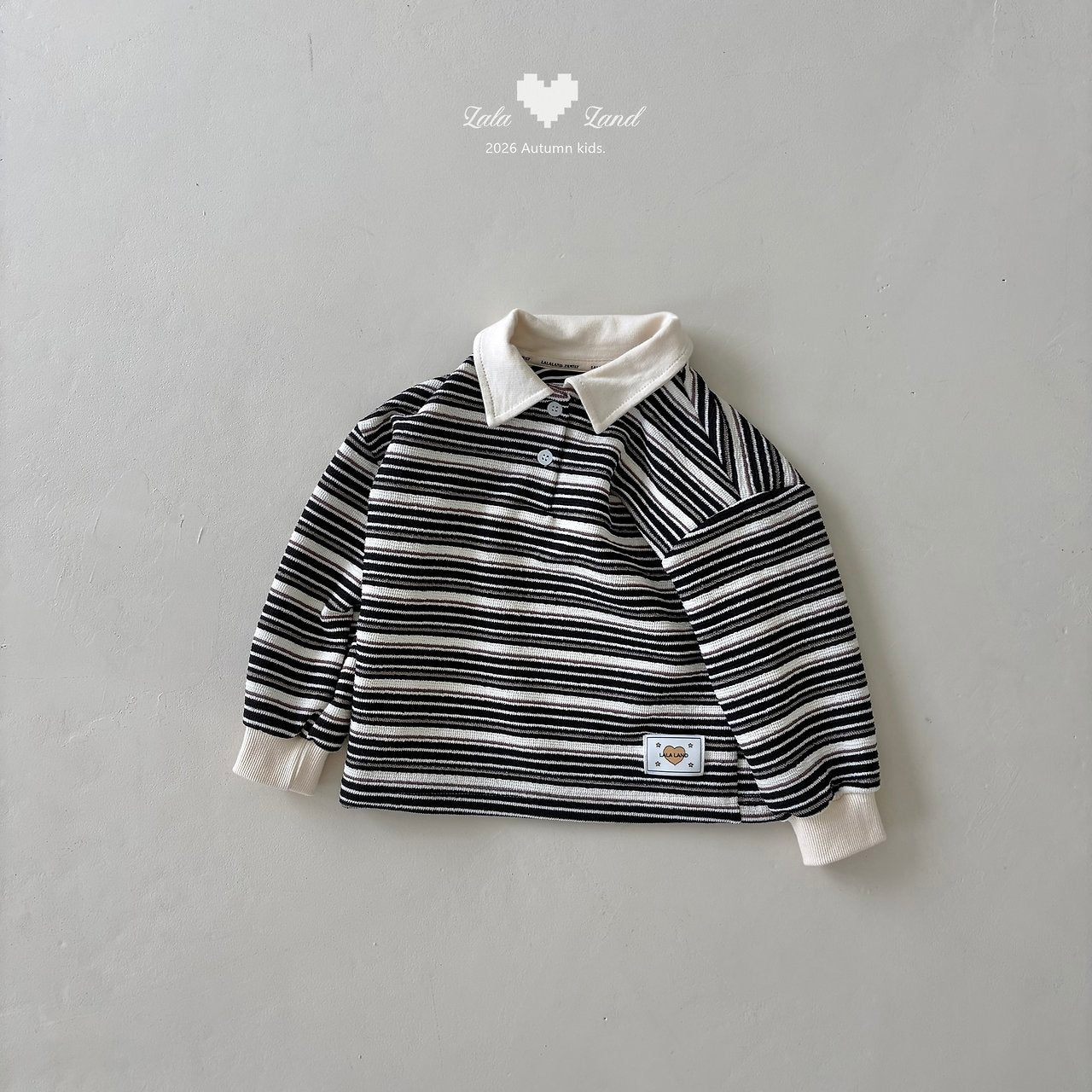 Lalaland Pig Stripe Collar Tee
