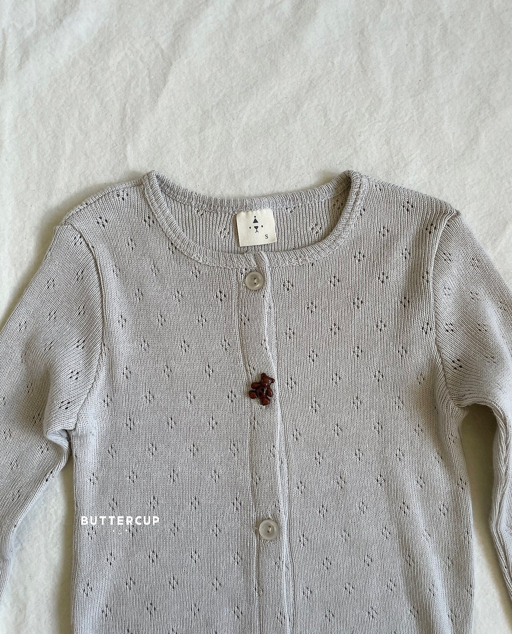 Buttercup Bear Eyelet Cardigan