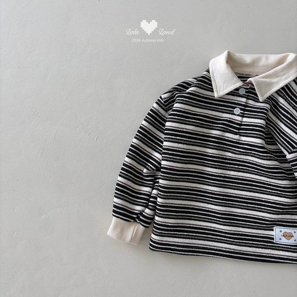 Lalaland Pig Stripe Collar Tee