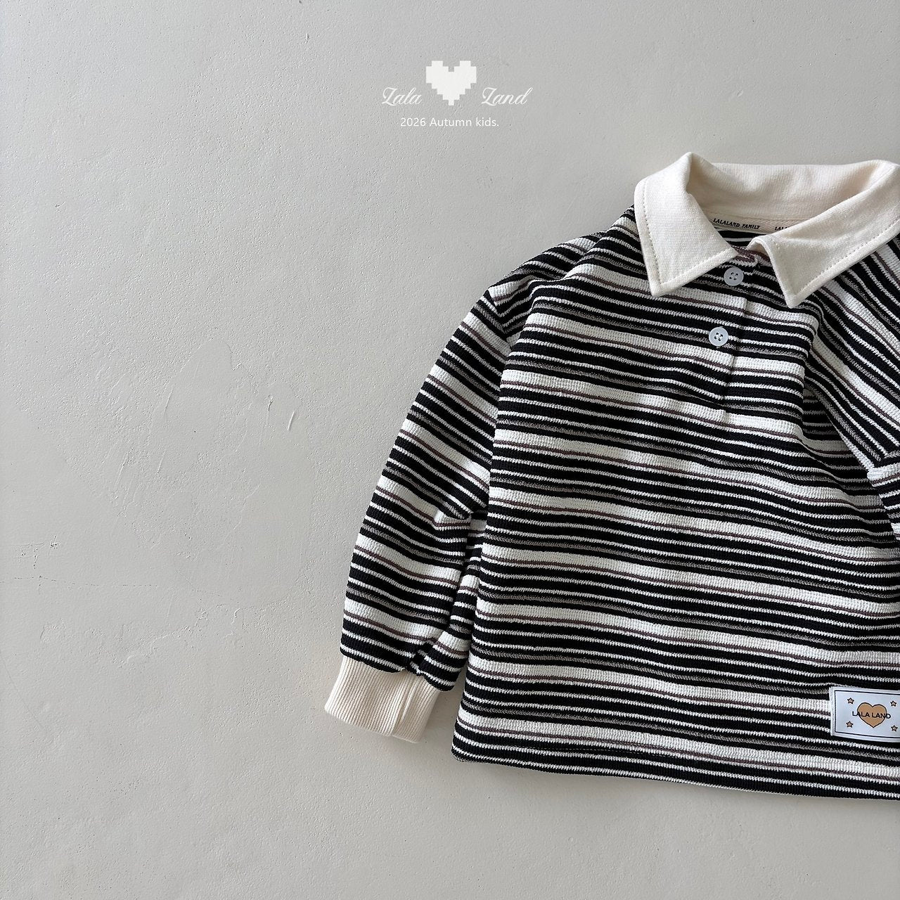 Lalaland Pig Stripe Collar Tee