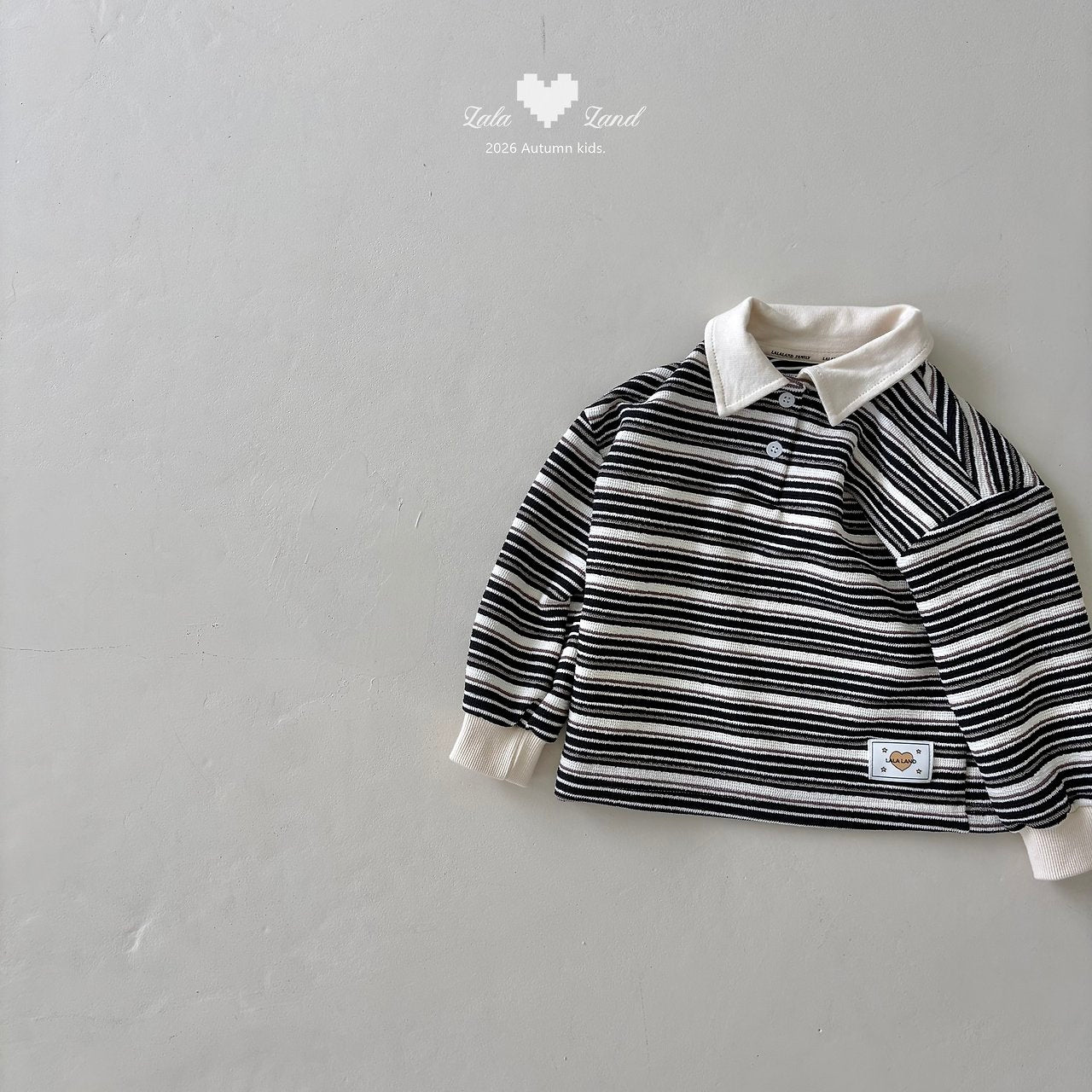Lalaland Pig Stripe Collar Tee