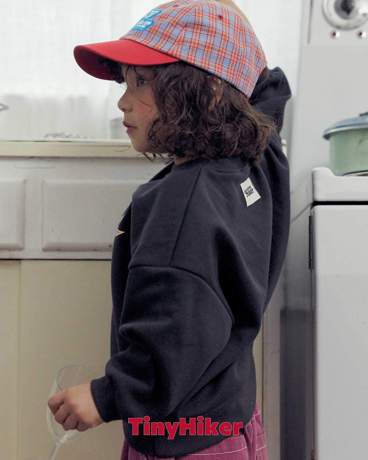 Tiny Hiker Autumn Check Ball Cap