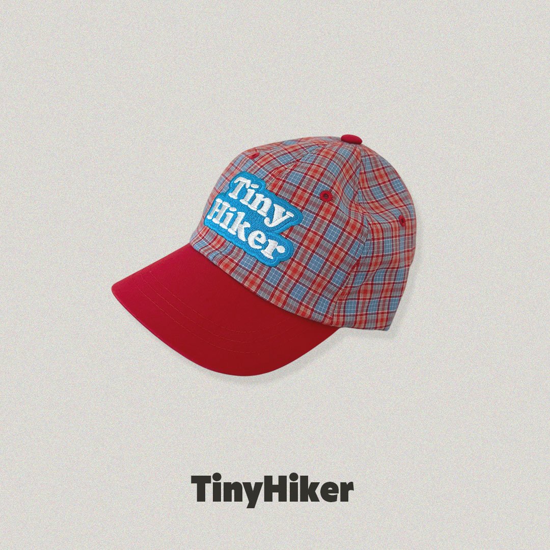 Tiny Hiker Autumn Check Ball Cap