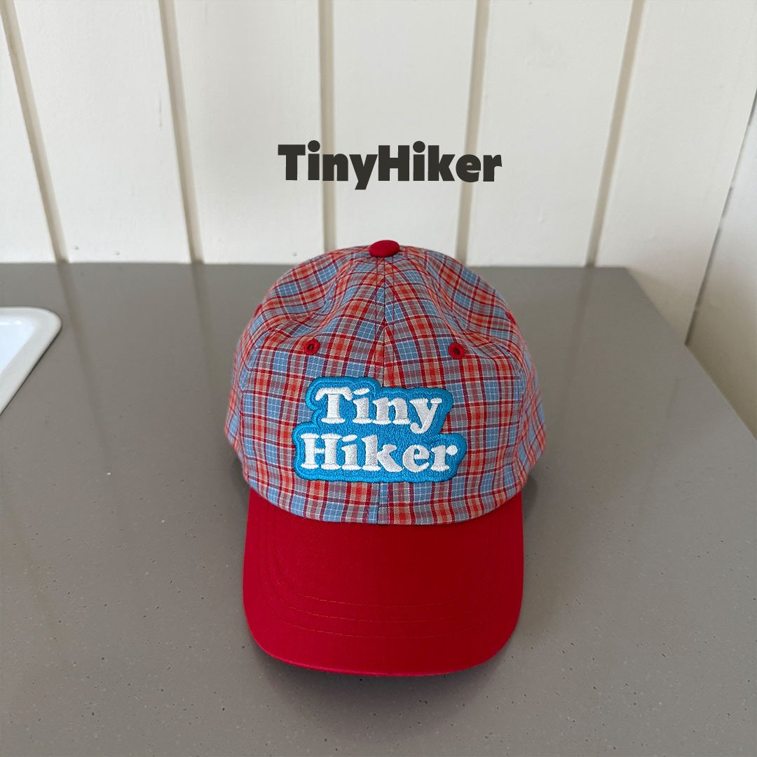 Tiny Hiker Autumn Check Ball Cap