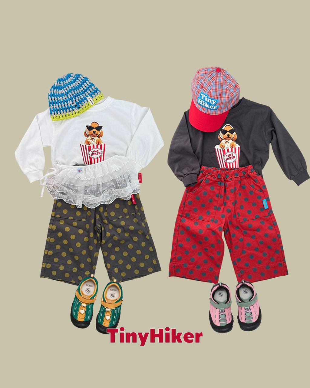 Tiny Hiker Autumn Check Ball Cap