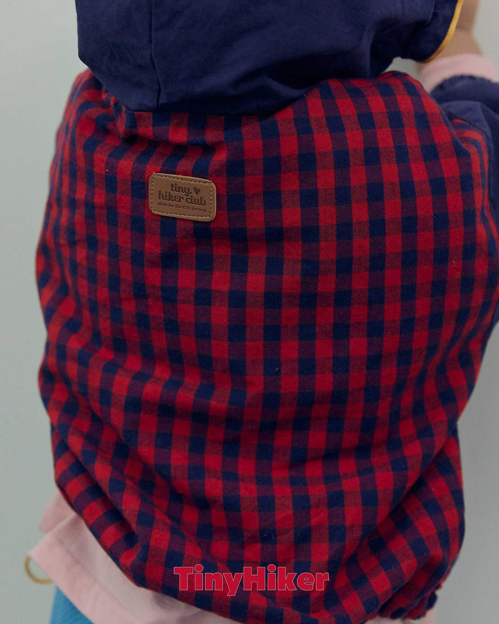 Tiny Hiker Bbosik Check Hooded Jumper