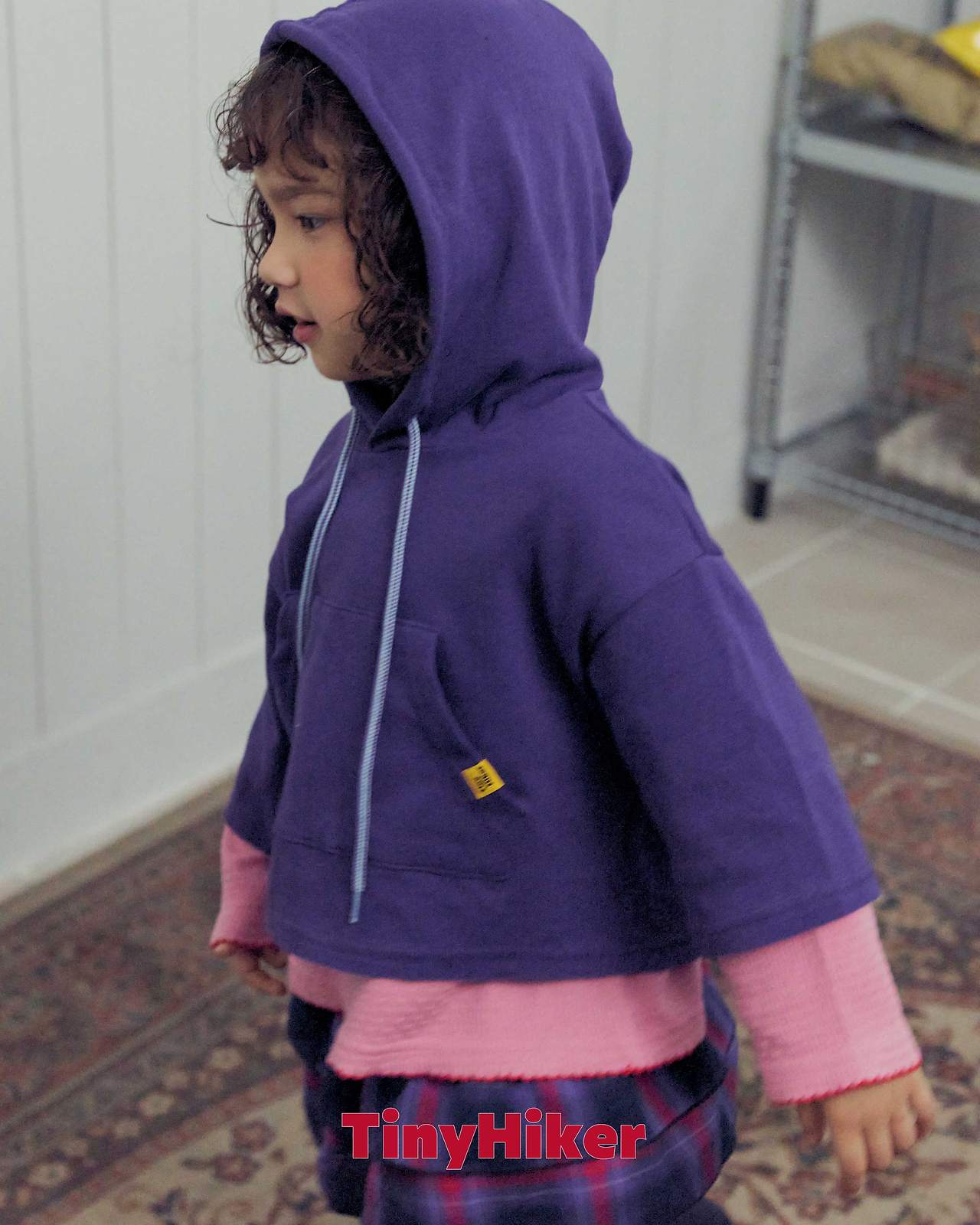 Tiny Hiker Din Din Layered Hoodie