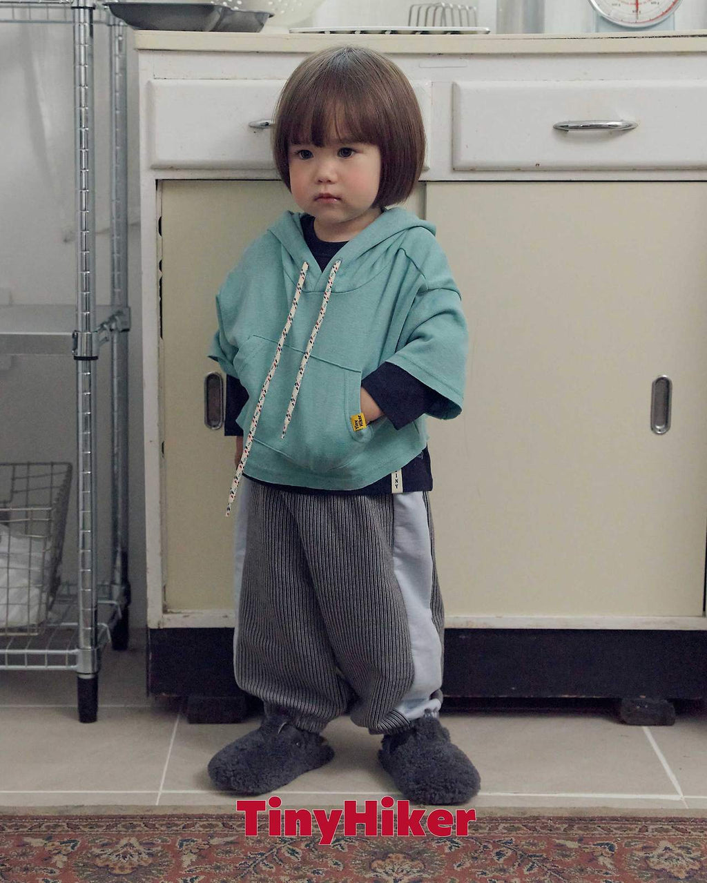 Tiny Hiker Din Din Layered Hoodie