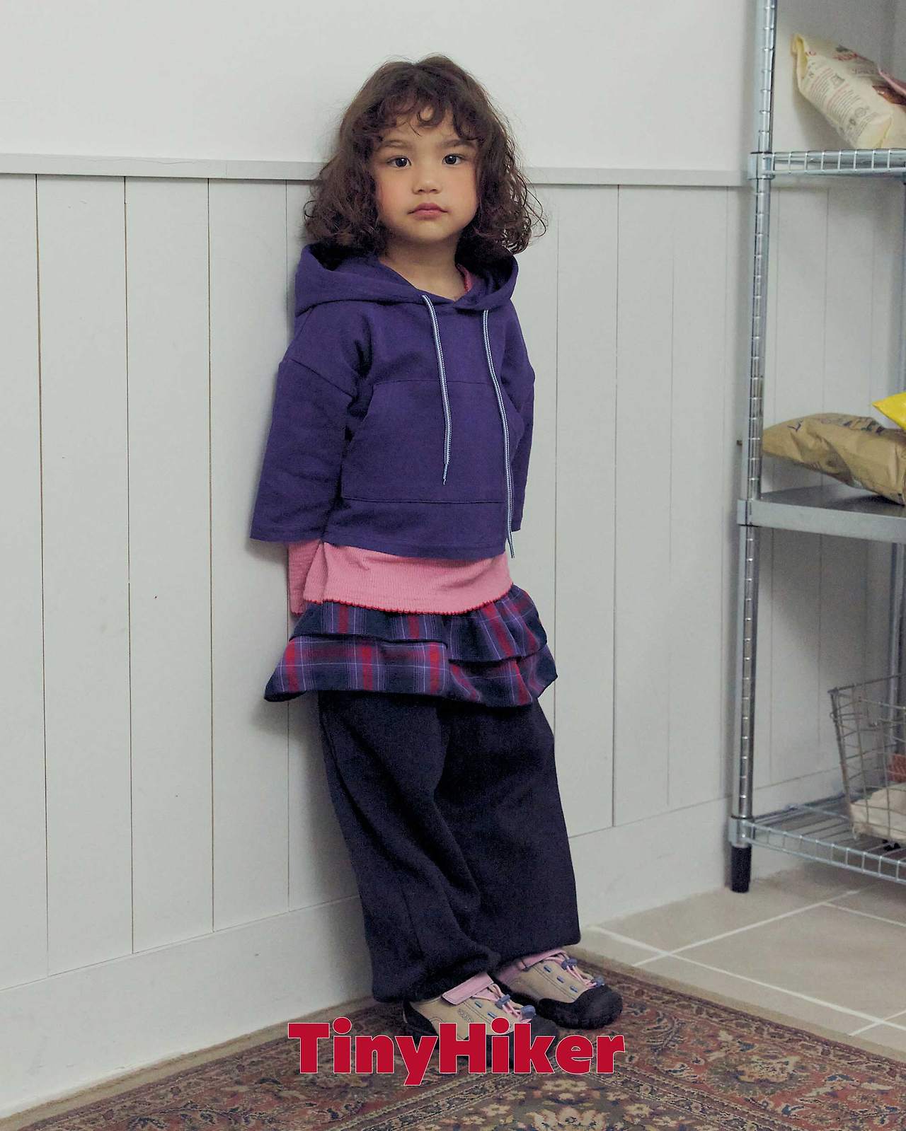 Tiny Hiker Din Din Layered Hoodie