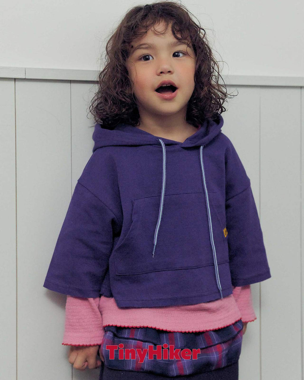 Tiny Hiker Din Din Layered Hoodie