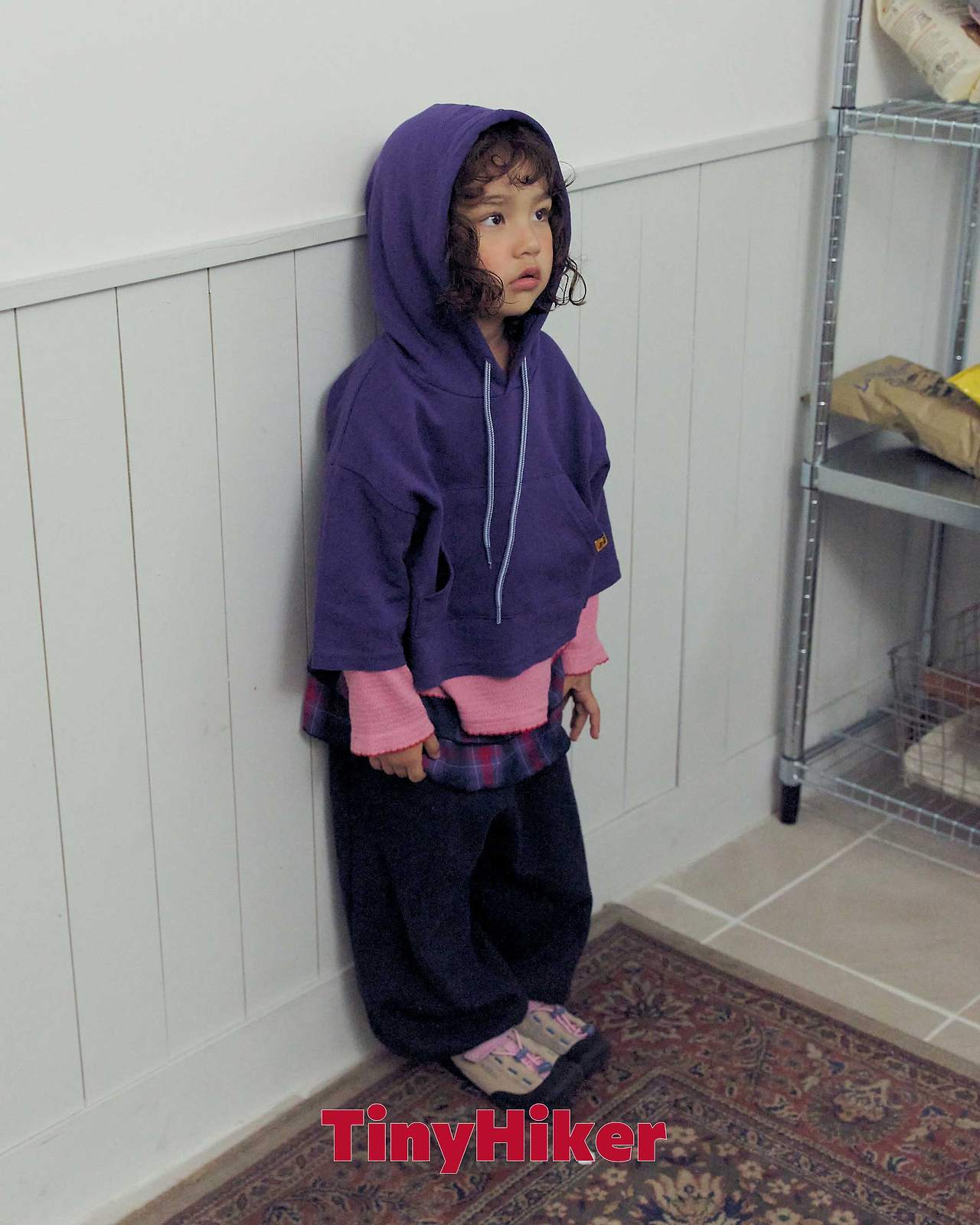 Tiny Hiker Din Din Layered Hoodie