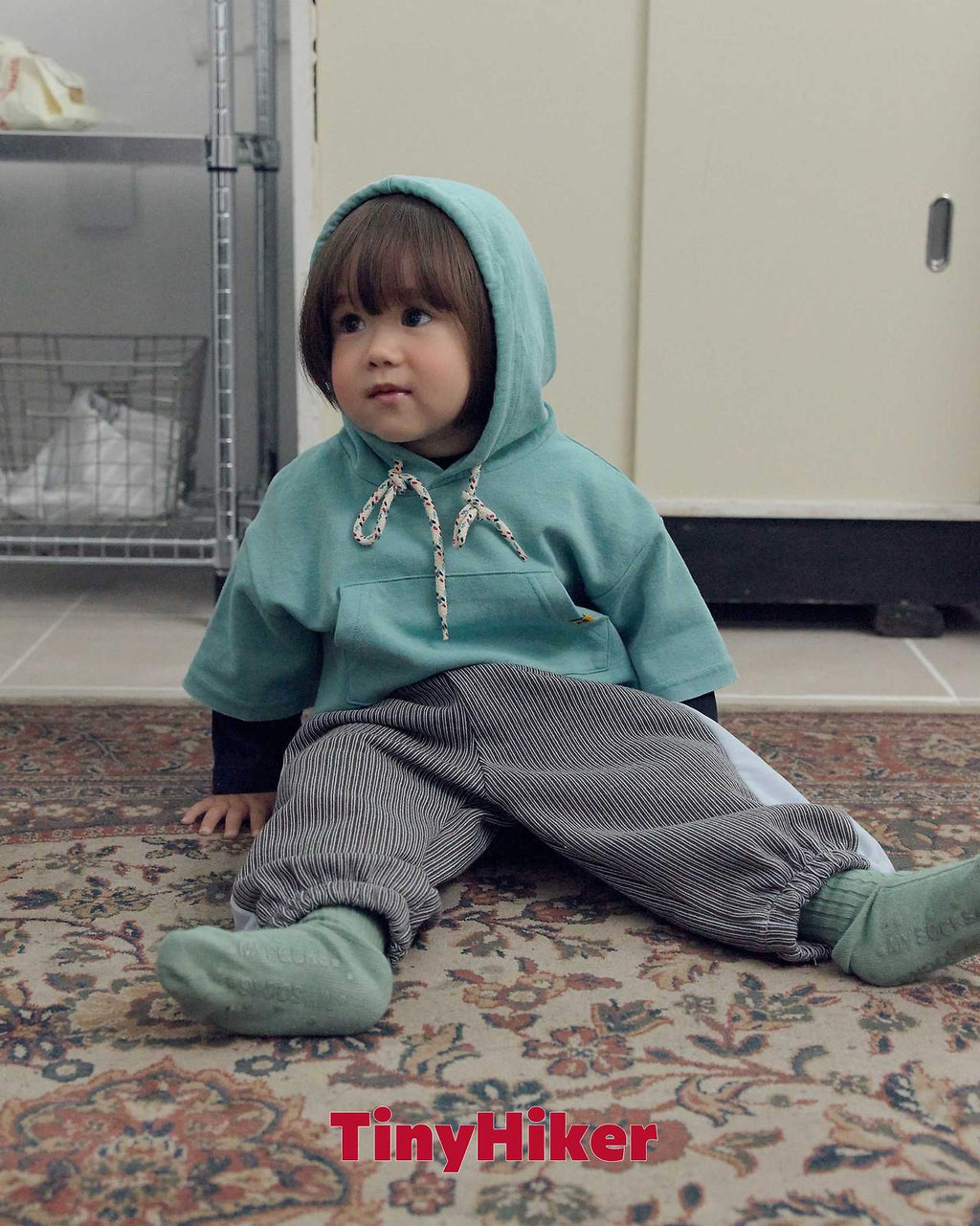 Tiny Hiker Din Din Layered Hoodie