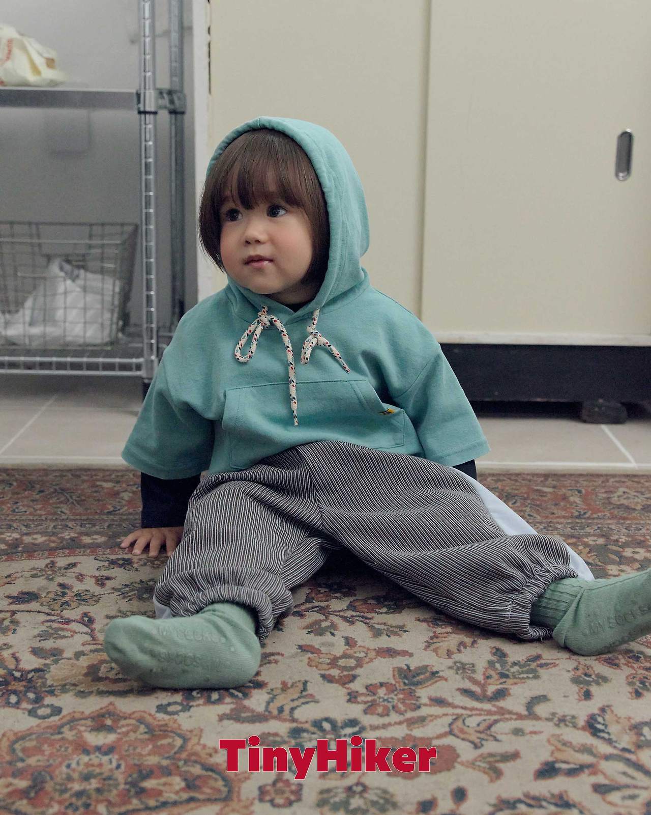 Tiny Hiker Din Din Layered Hoodie