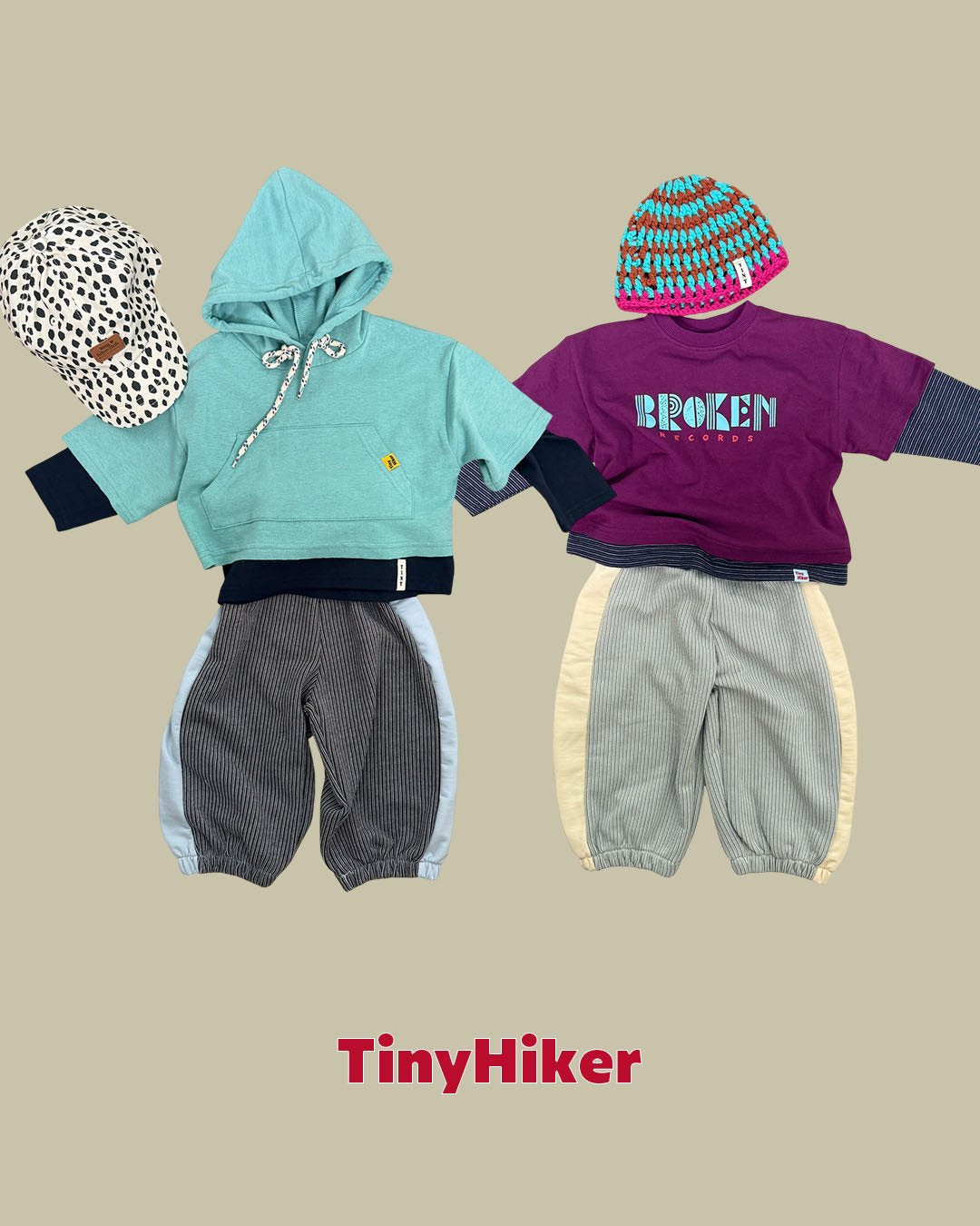 Tiny Hiker Din Din Layered Hoodie