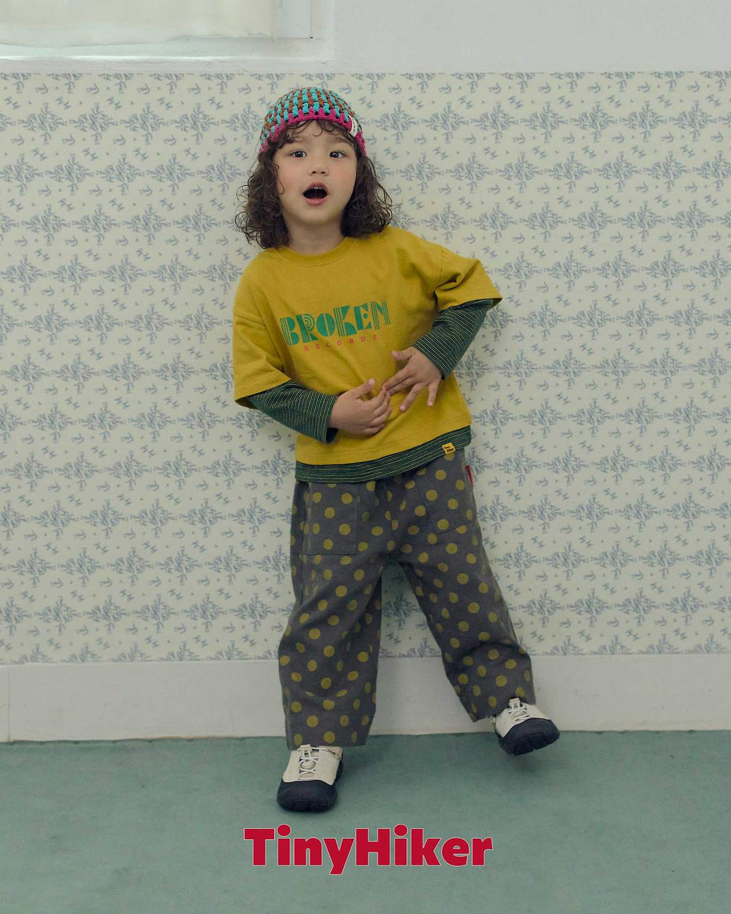 Tiny Hiker Record Layered Slim Tee