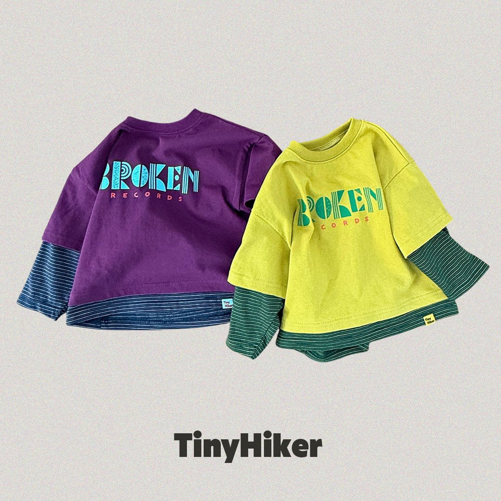 Tiny Hiker Record Layered Slim Tee