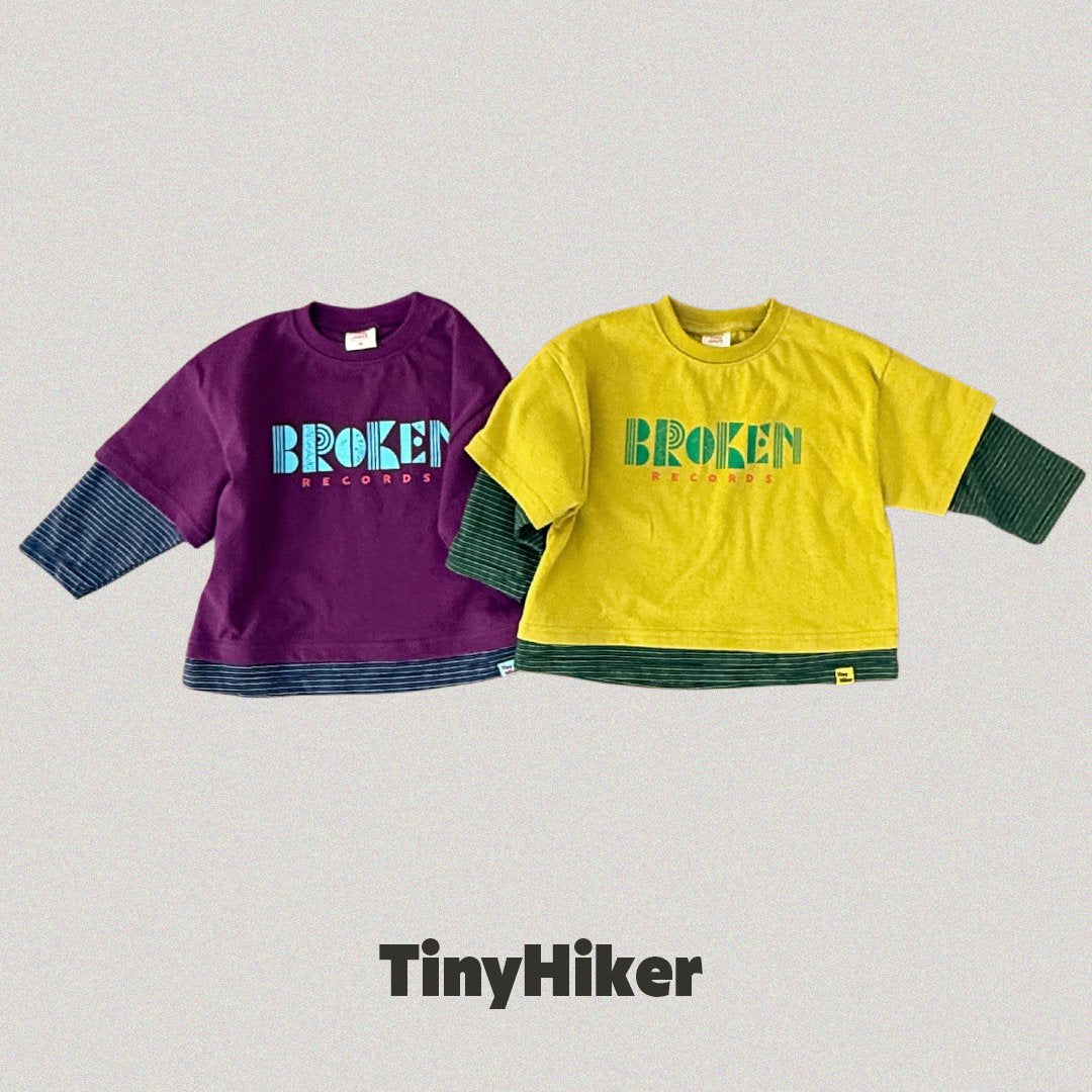 Tiny Hiker Record Layered Slim Tee