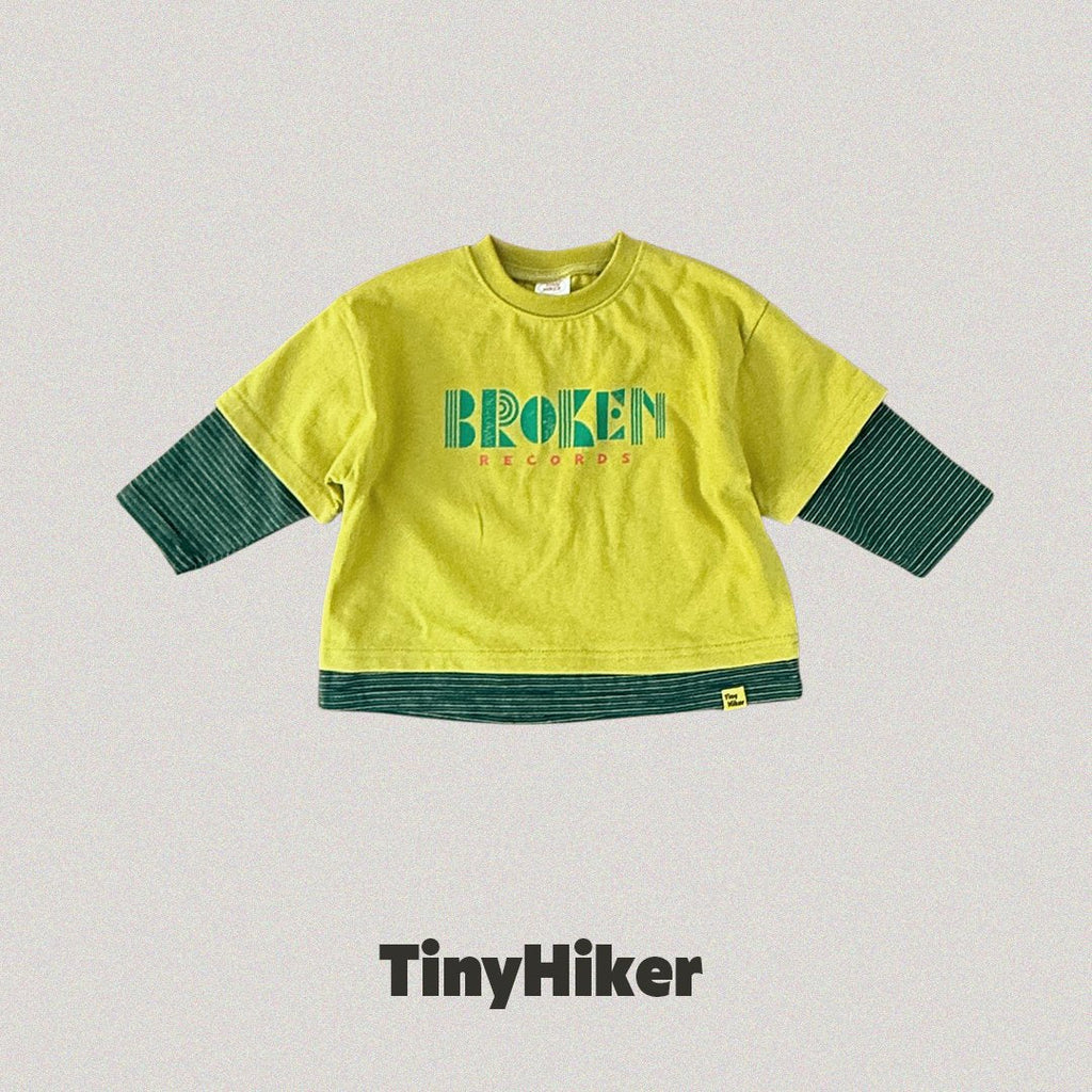 Tiny Hiker Record Layered Slim Tee